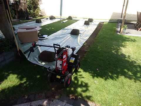 Platz schaffen für die Schläuche